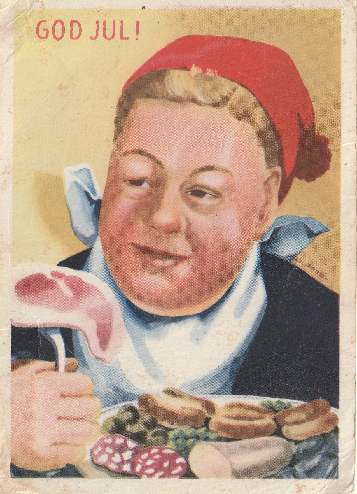 Eldre kort : God Jul . A.s Kortforlaget . Serie 4522 / Heegard . Pst  SKADET !