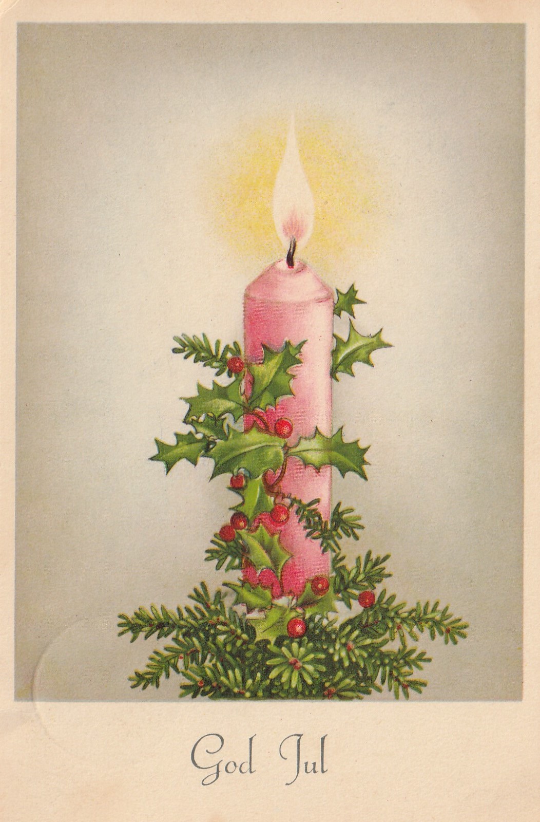 Eldre kort : God Jul .  B.R 4820 Pst Små