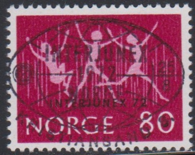 Nk 695.  Kristiansand 25 8 1972,  Interjunex 1972 (135.-)