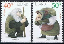 Island Afa: 952-53 - Julefrimerker 2000 **