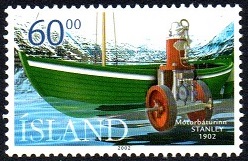 Island Afa: 987 - Islands 1. motorbåt 100 år **