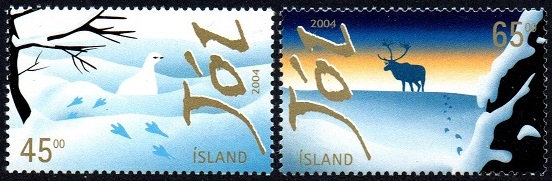Island Afa: 1065-66 - Julefrimerker 2004 **