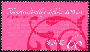 Island Afa: 1134 - Den islandske Kvinneretsforening 100 år **