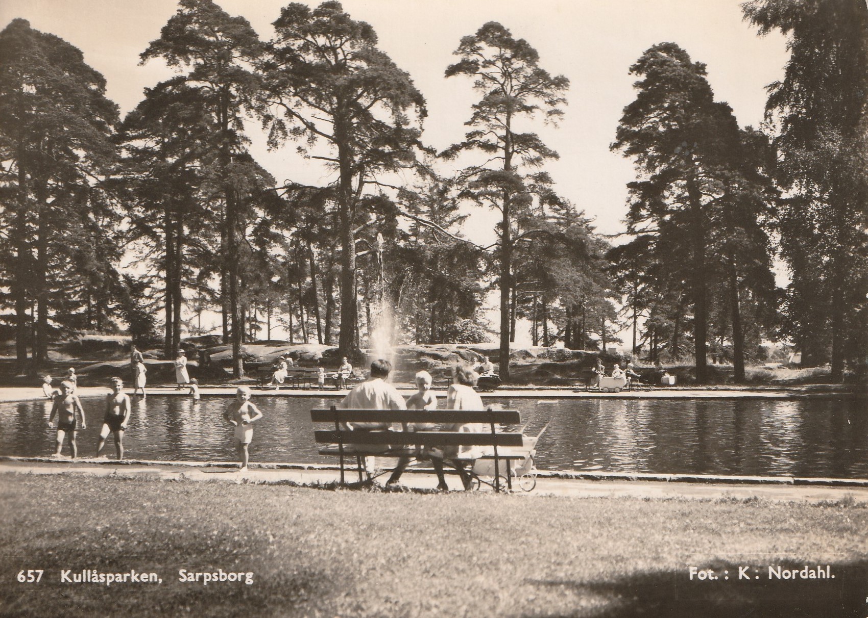 Eldre kort fra Kullåsparken , Sarpsborg . Nordahl 657