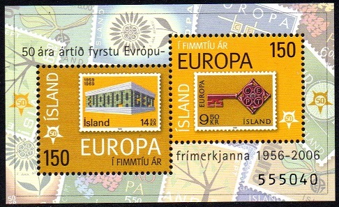 Island Afa: 1103-04 - Europafrimerker i 50 år **