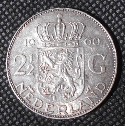 2 1/2 Gulden 1960 Sølv