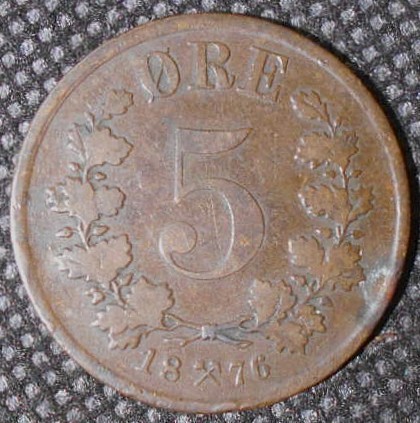 5 øre 1876