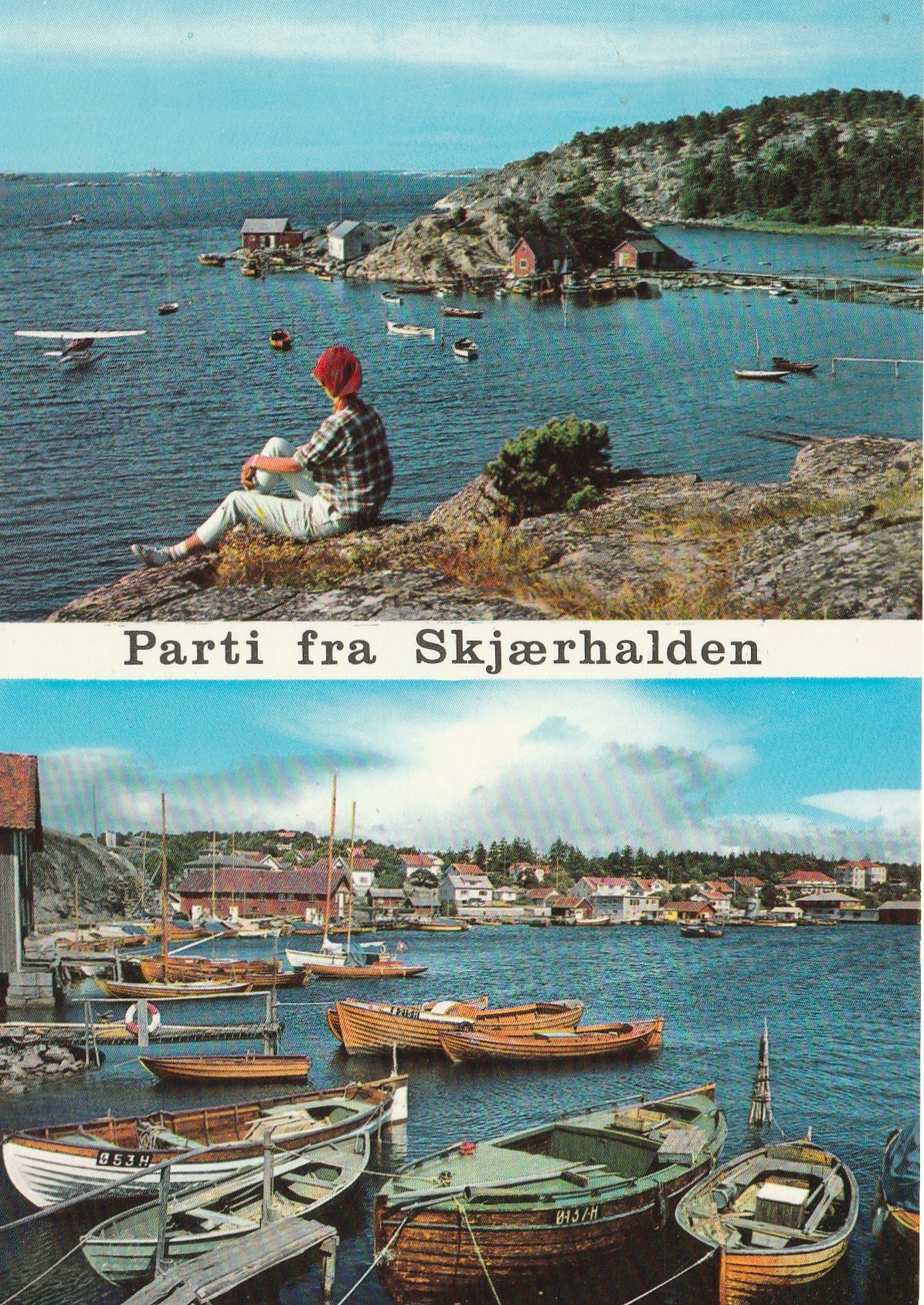Eldre kort : Parti fra Skjærhalden.  Aune M-3206-7 Pst