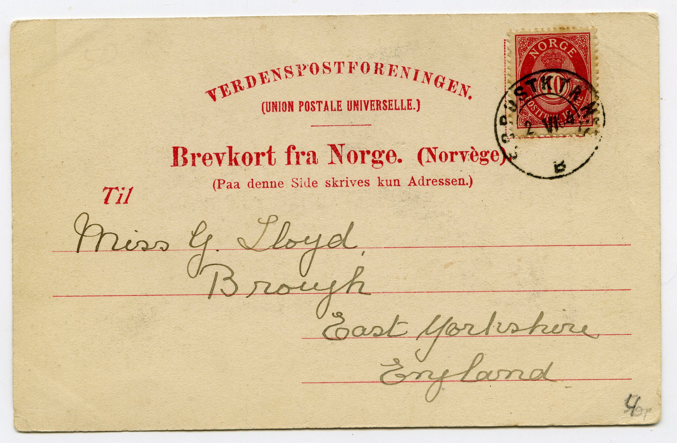 Søpostktr No:3 B. nor44