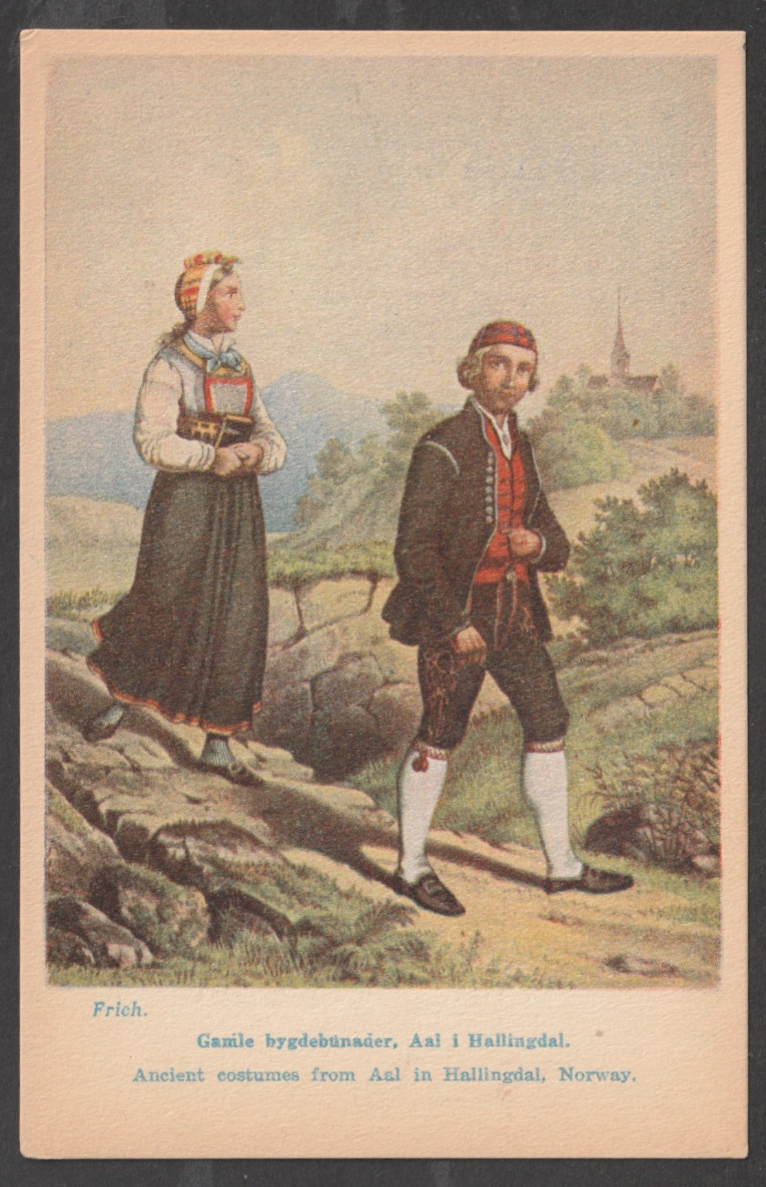 Frich. Gamle bygdebunader. Aal i Hallingdal. Peik Serie 3004