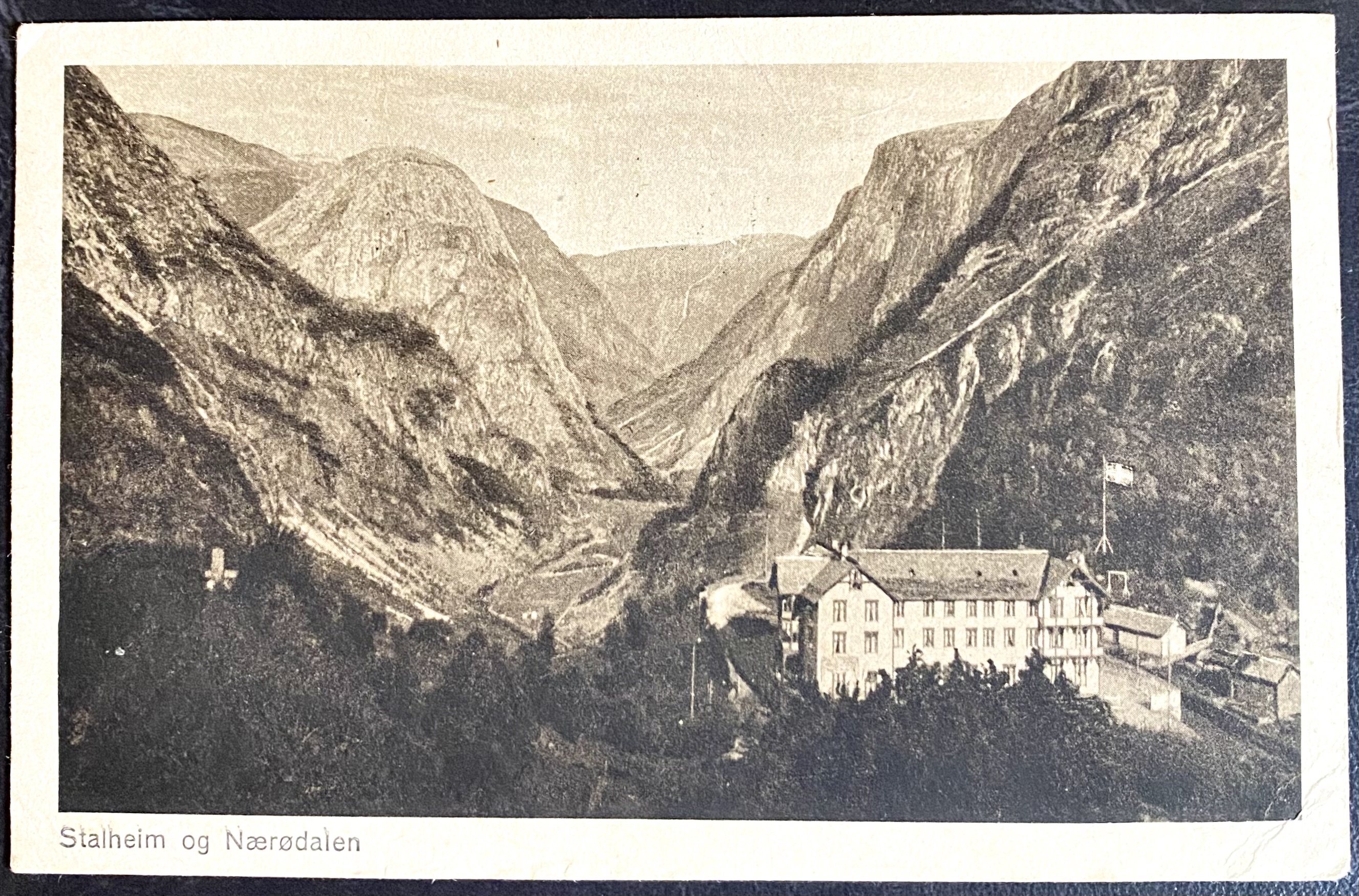 Kort Stalheim og Nærødalen St Gudvangen År 1914 Paul Ritter Bergen