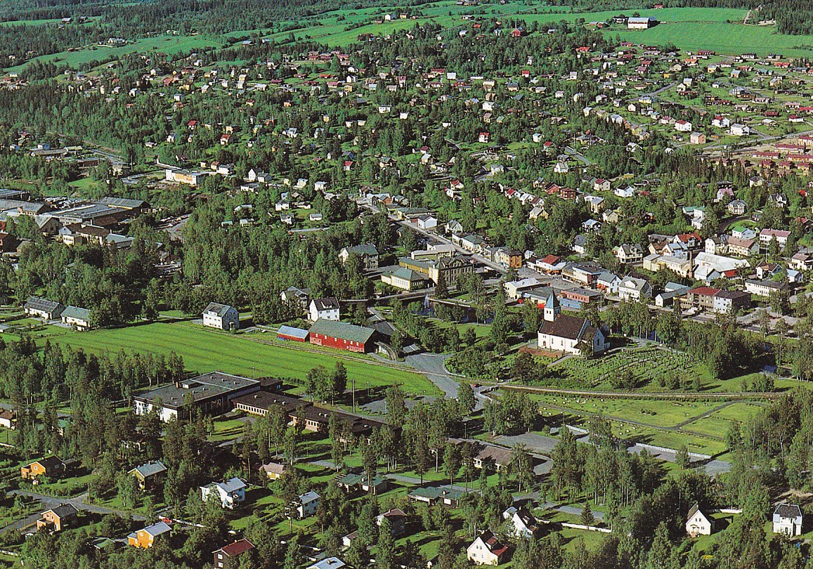 Raufoss. Utsikt over stedet