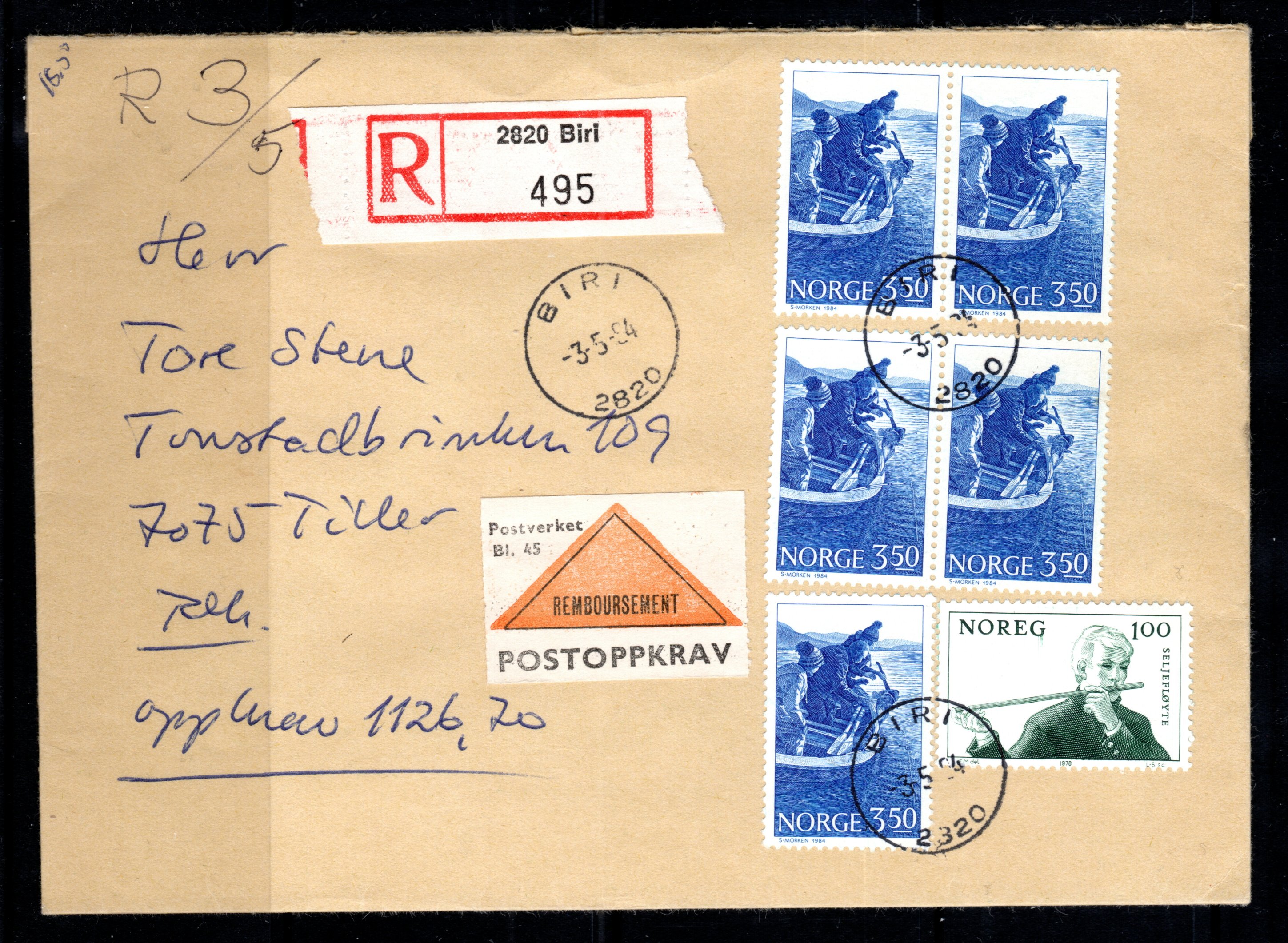 Rek.oppkrav stp. BIRI -3-5-84 (OP)