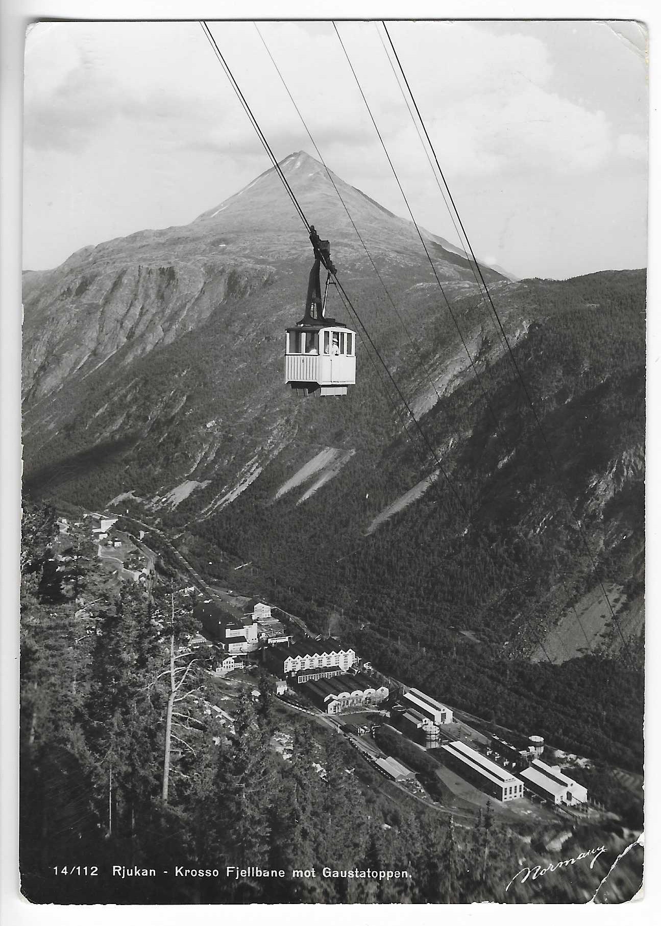 Rjukan.Krosso Fjellbane mot Gaustatoppen.50tt. Norm. 14/112.