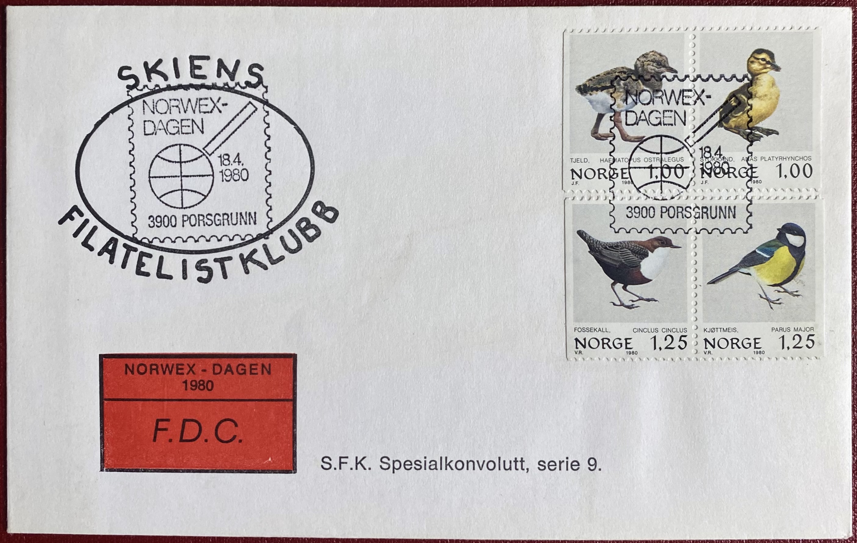 FDC NK 859-862 Spesialkonvolutt Skien FK