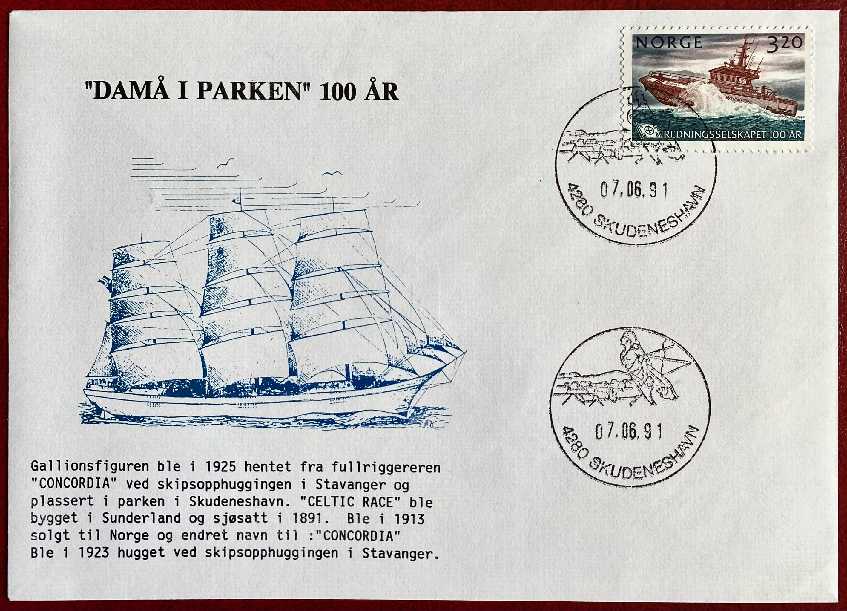 FDC NK 1115 "Damå i Parken" St Skudeneshavn