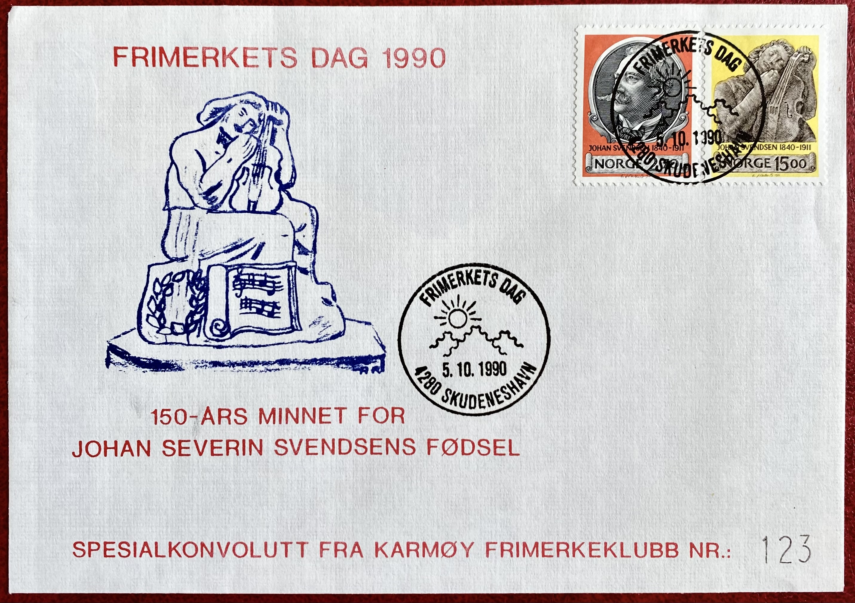 FDC NK 1103-1104 Spesialkonvolutt Karmøy FK Nummerert
