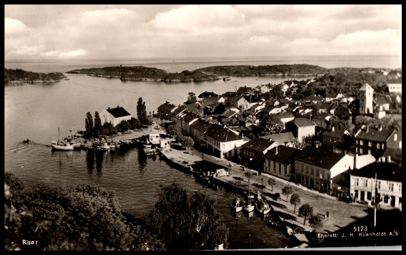 Risør, havneområdet. (Kuenholdt 5173)