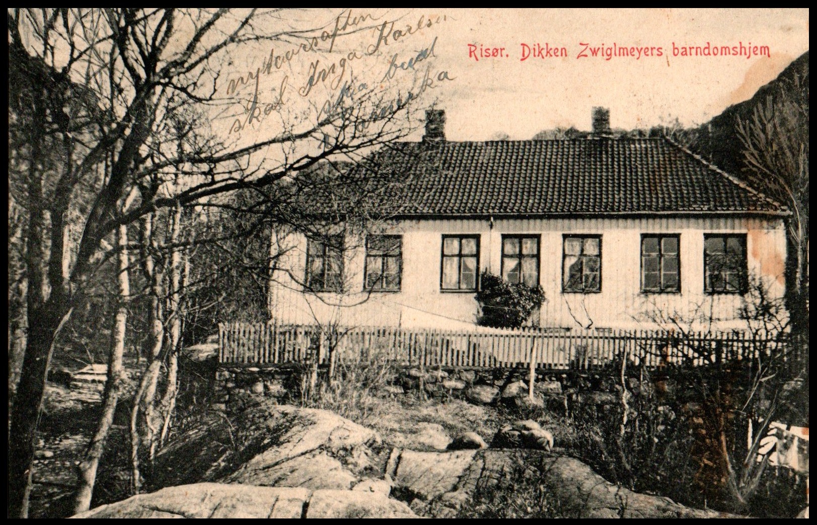 Risør, Dikken Zwiglmeyers barndomshjem. (Gunleikson 4434)