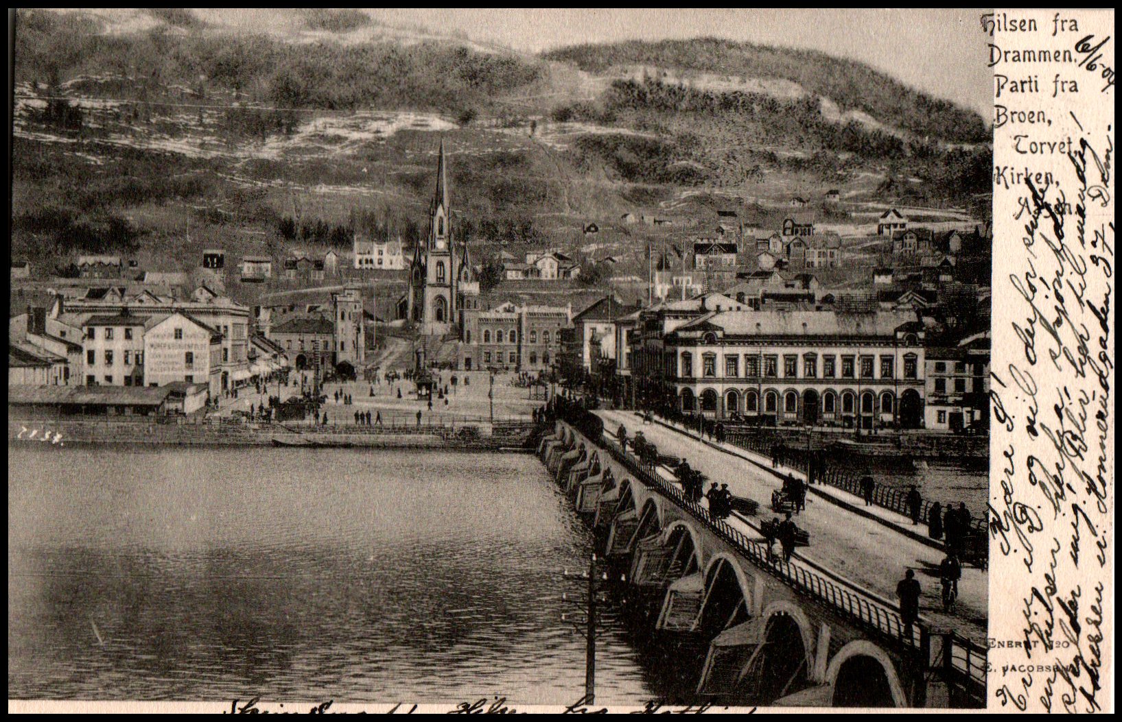 Drammen, bybrua. (Jacobsen 720)
