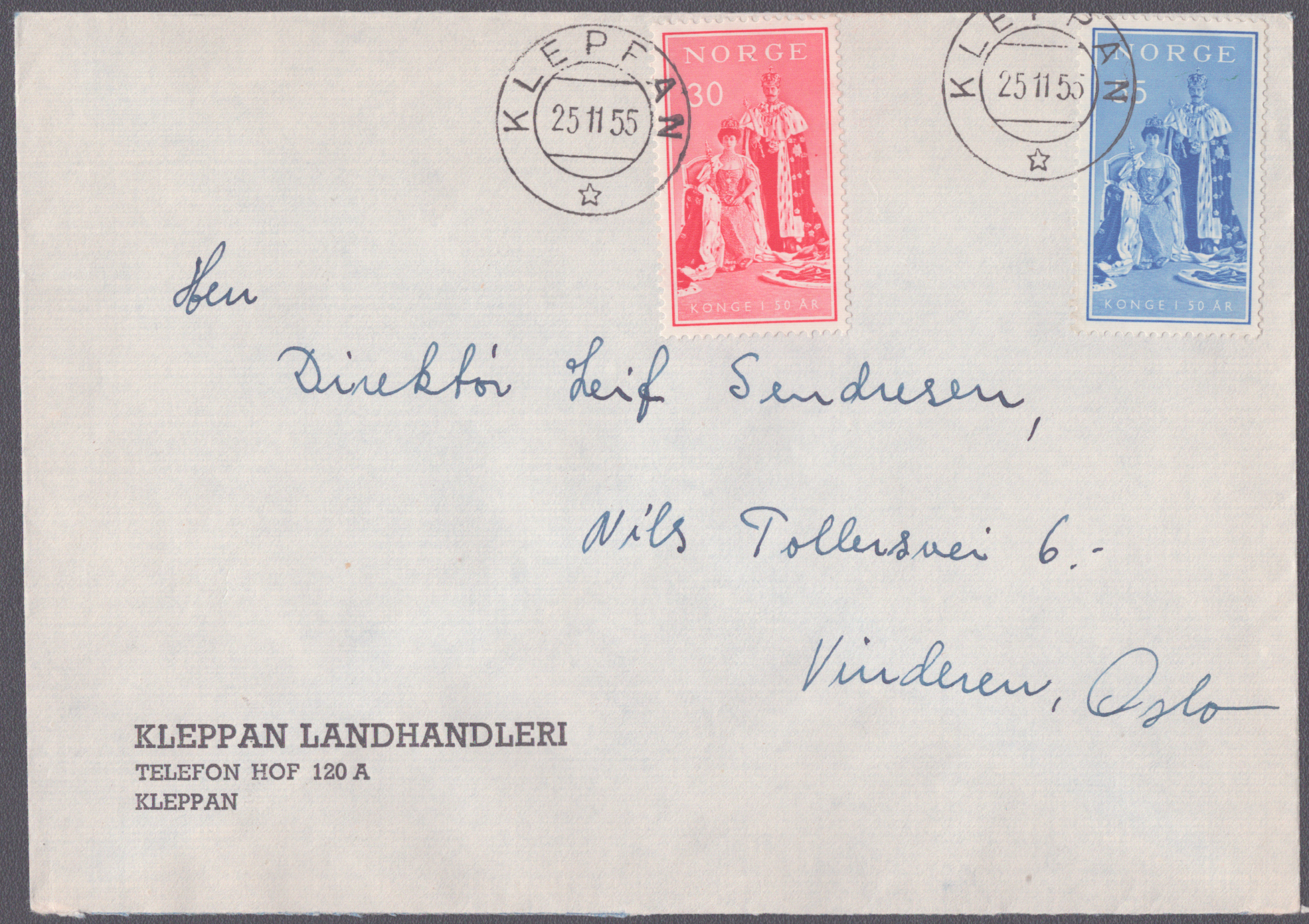 FDC 1955 NK439-NK440 Kleppan
