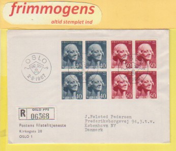 Johanne Dybwad,  Norge FDC NK 591-92 (49027)
