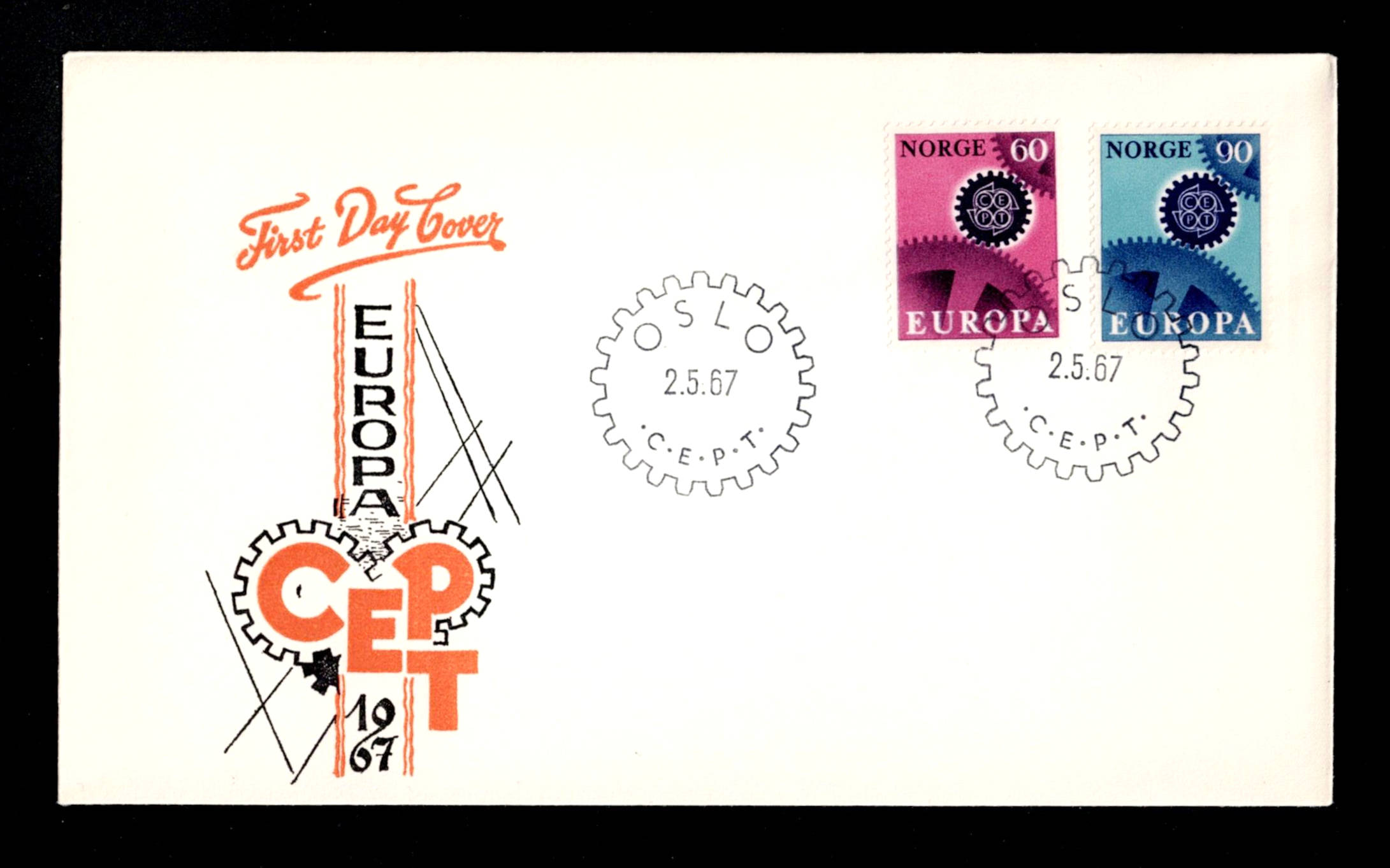 FDC 1967 NK589-590 Europa VII