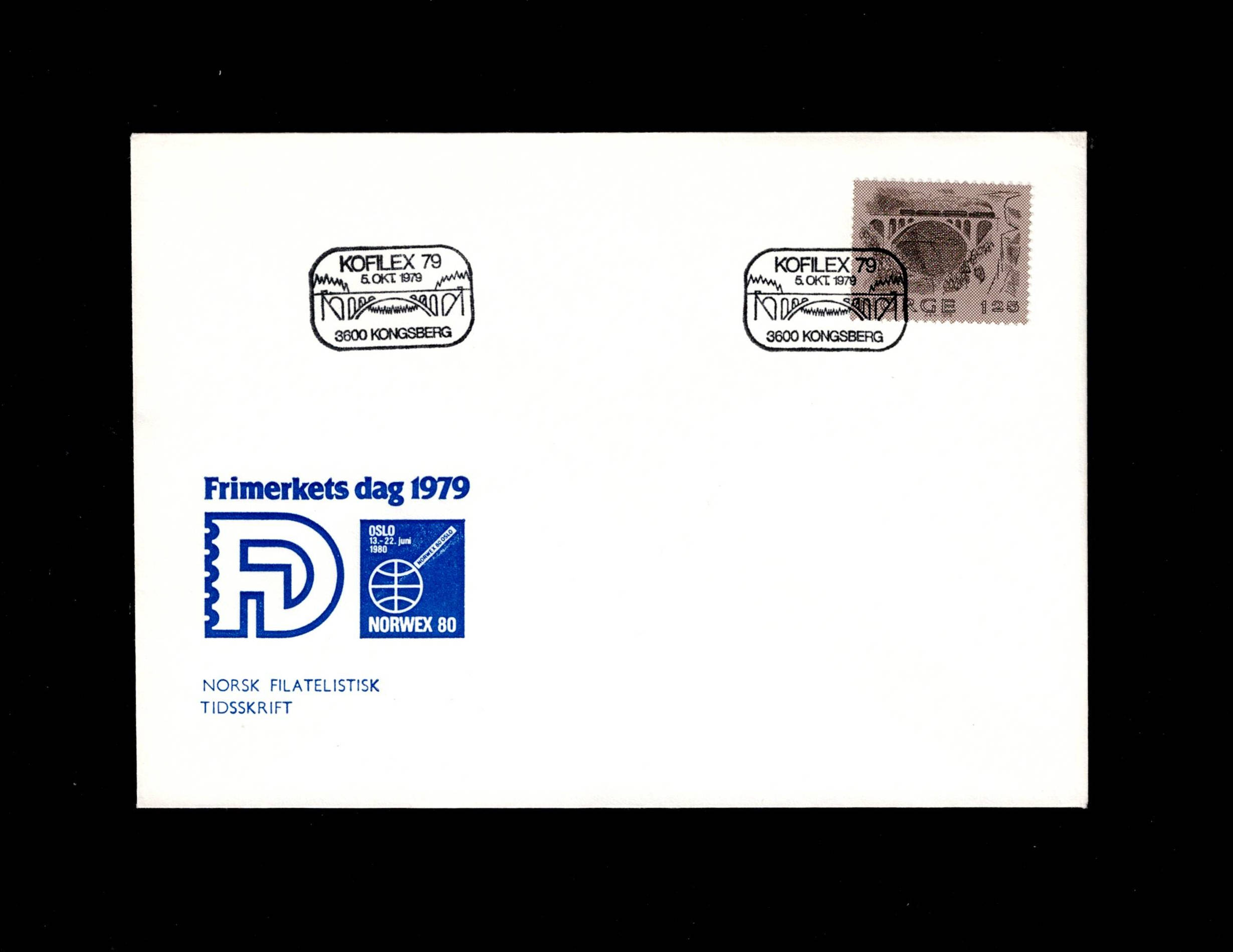FDC 1979 NK847 Kongsberg vignet NFT KOFILEX79