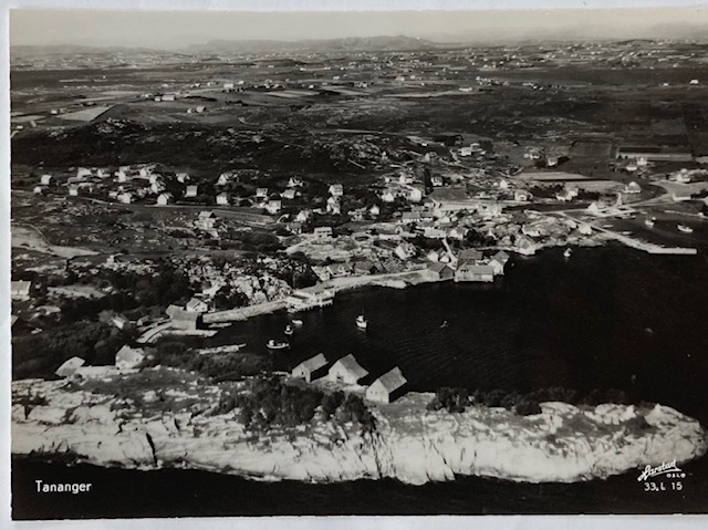 TANANGER fint luftfoto fra 1950-tallet