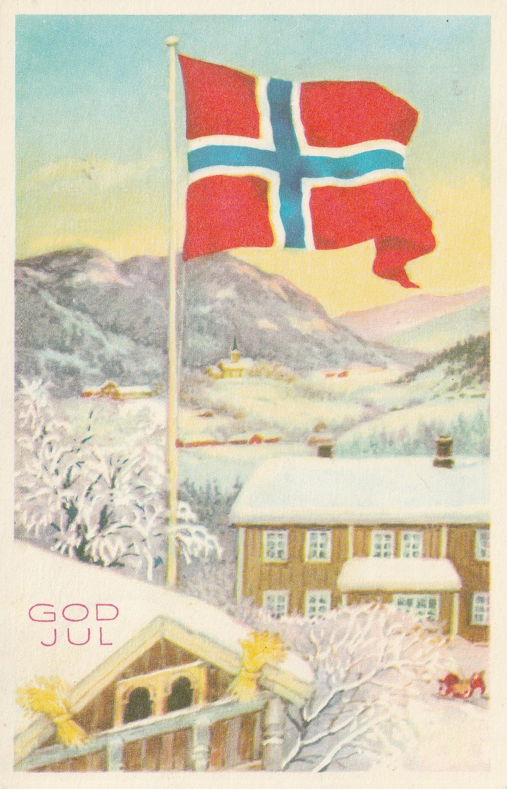 Eldre kort : God Jul .  M 6607 Pst Små