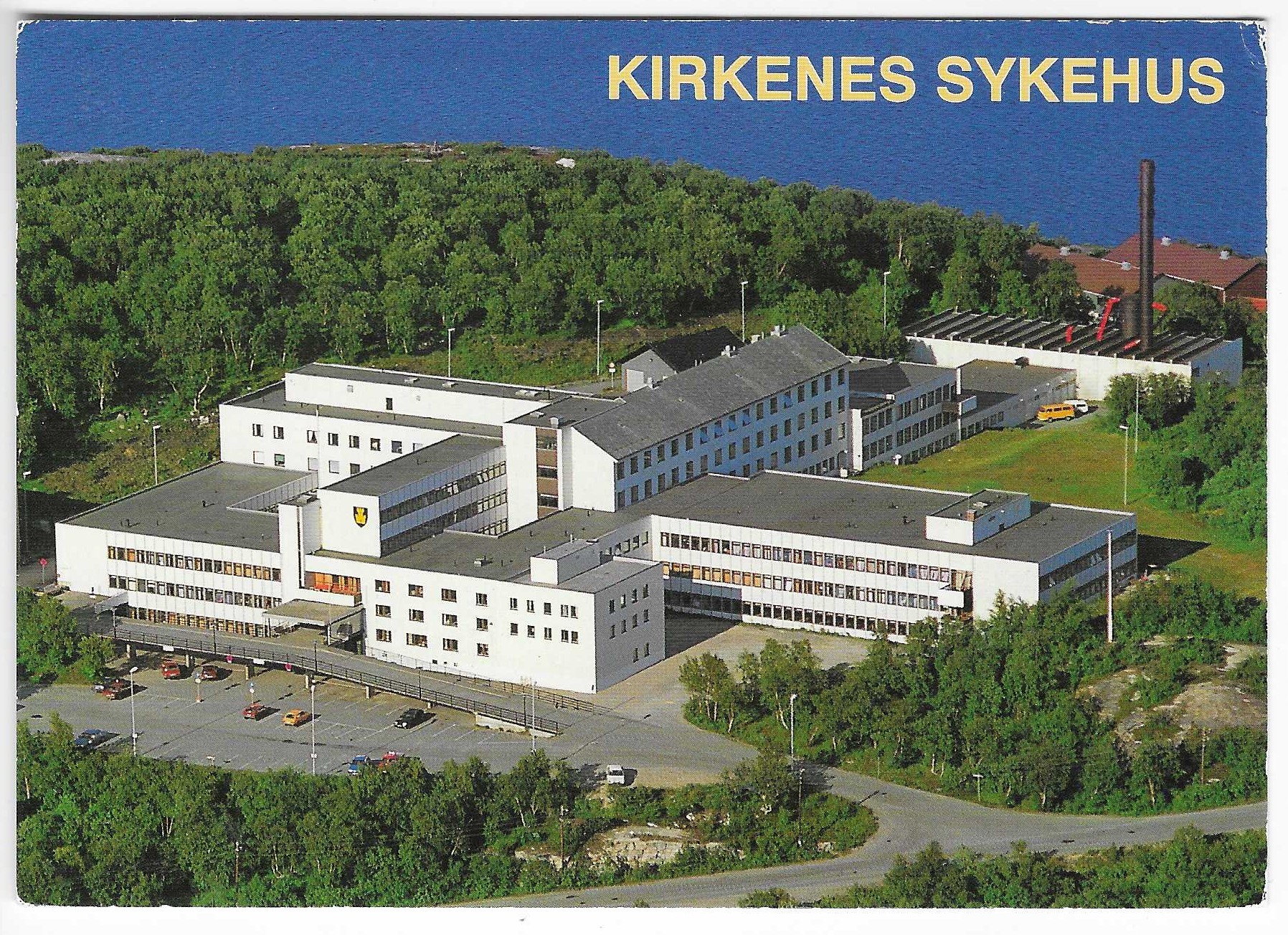 Kirkenes Sykehus. Bygningsmassen fra oven. Aune F-14750-2