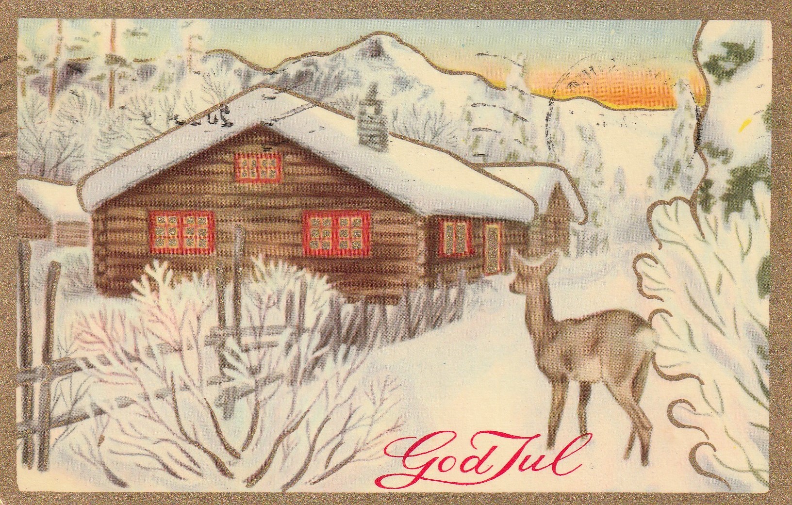 Eldre kort : God Jul . Børrehaug & Remen S/5286 Pst Små