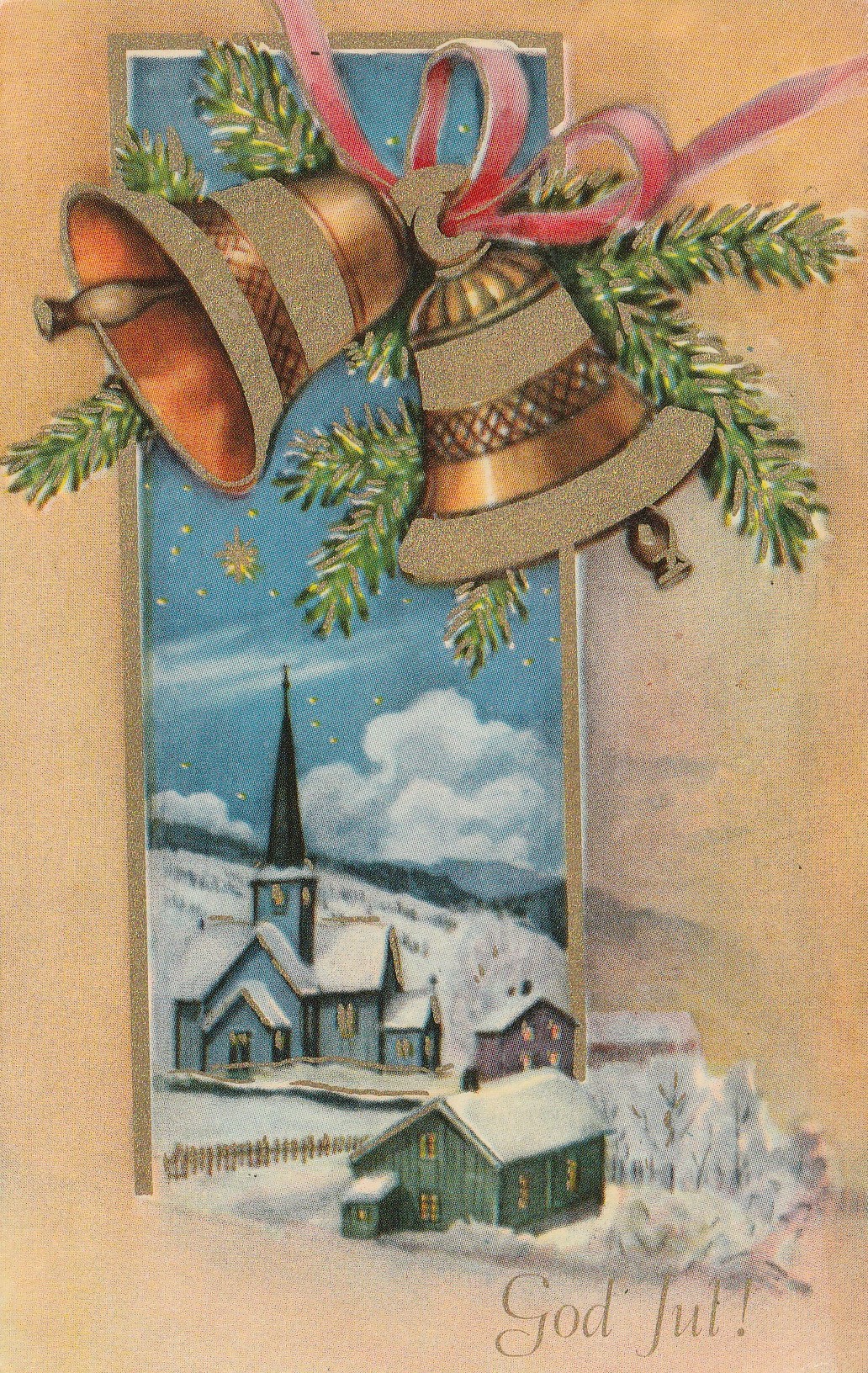 Eldre kort : God Jul . Norsk arbeide  Unum Pst Små