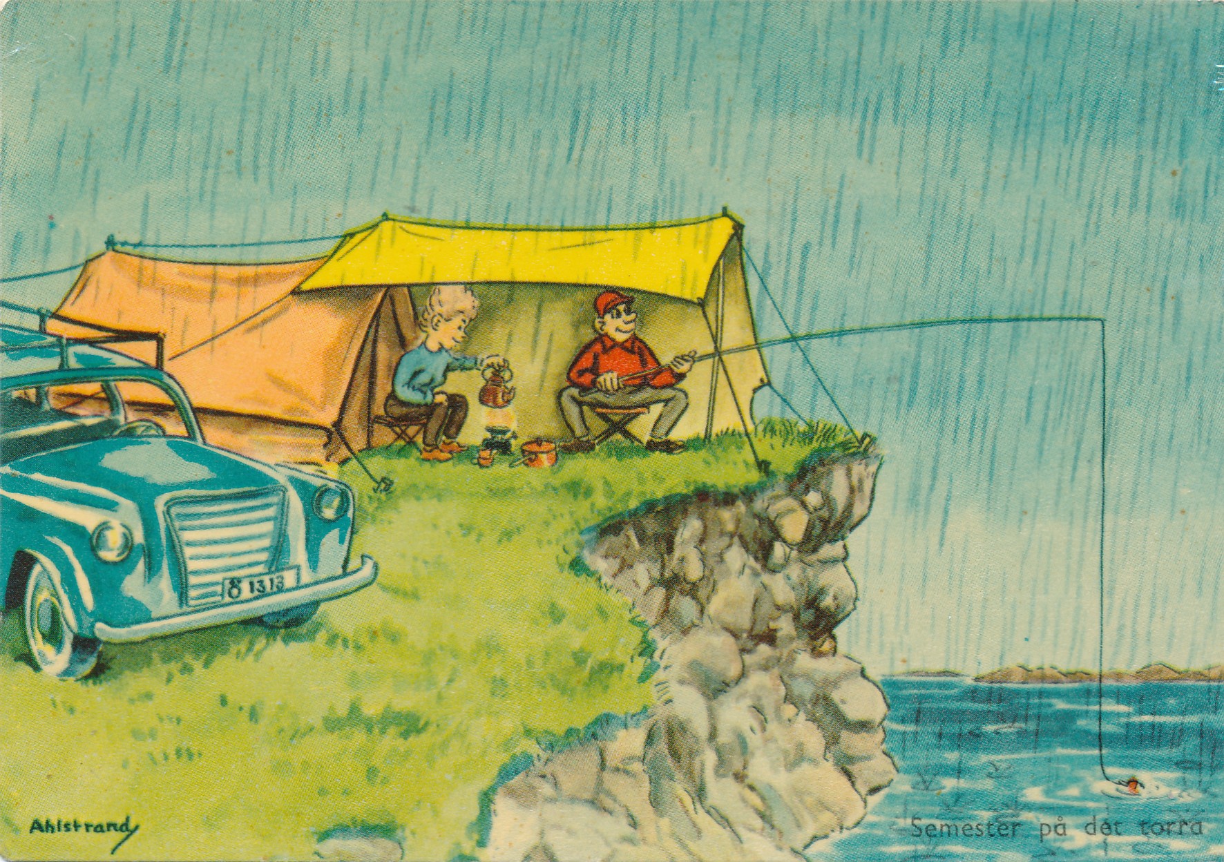 Camping og fiskeferie med telt fra 1969