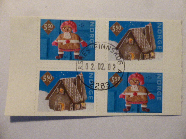 HK 1450 - 1451 JULEFRIMERKER 2001 ( Bø og Bn ) 4 blokk