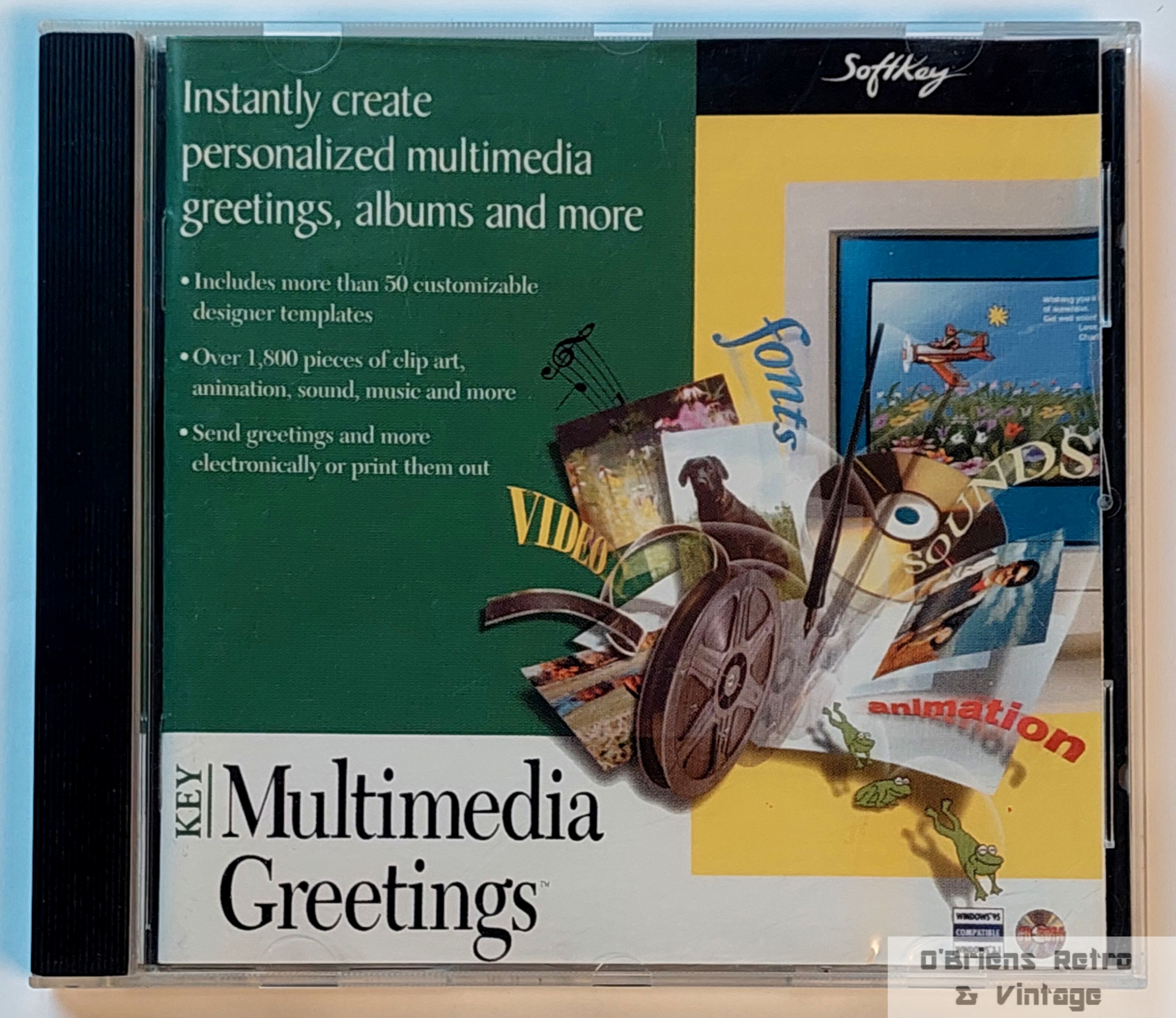 Key Multimedia Greetings - Softkey - PC CD-ROM - Retro