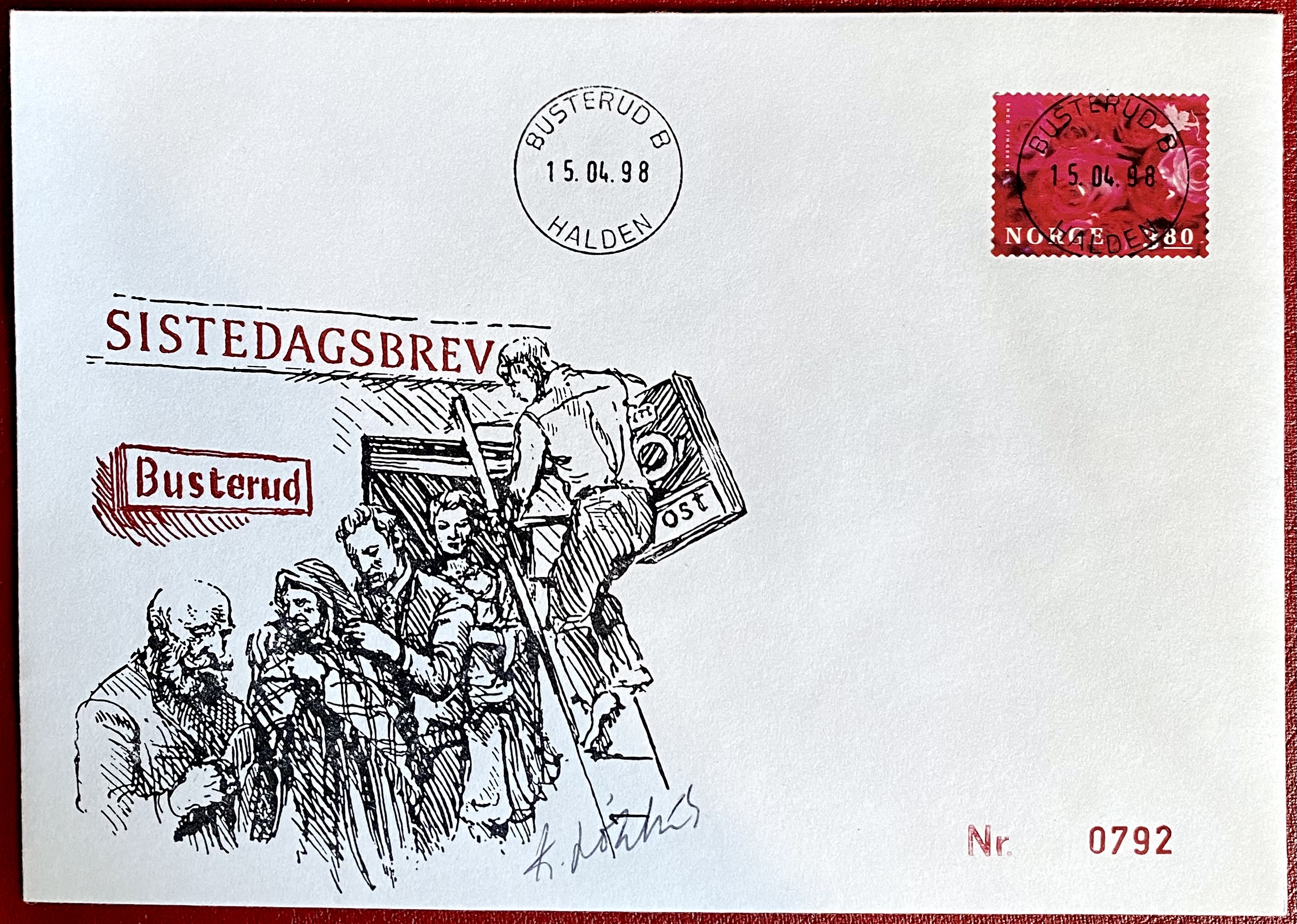 Brev Sistedagsbrev Busterud Nummerert