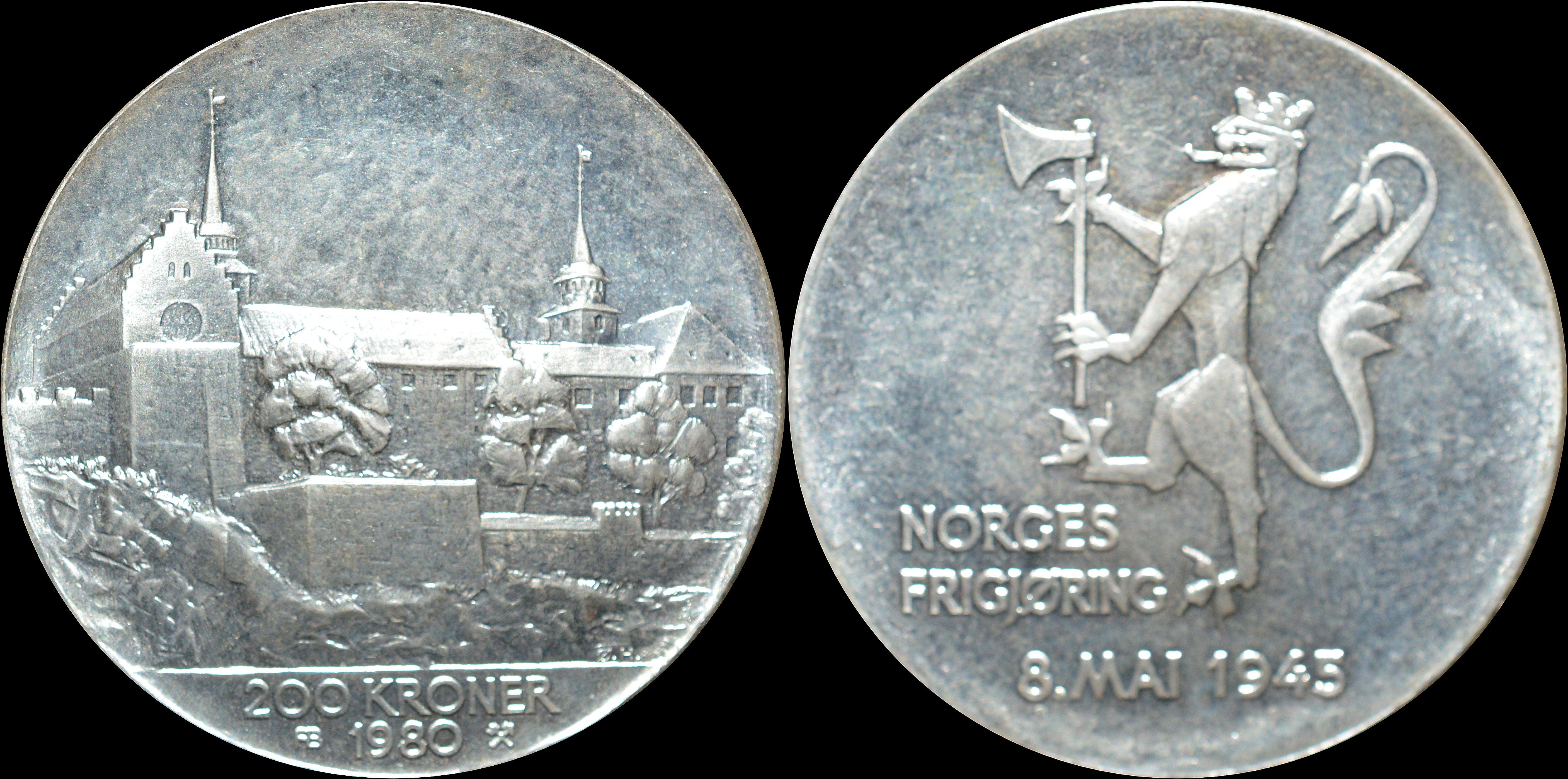 NorCollect:  200 Kroner 1980  Sølv