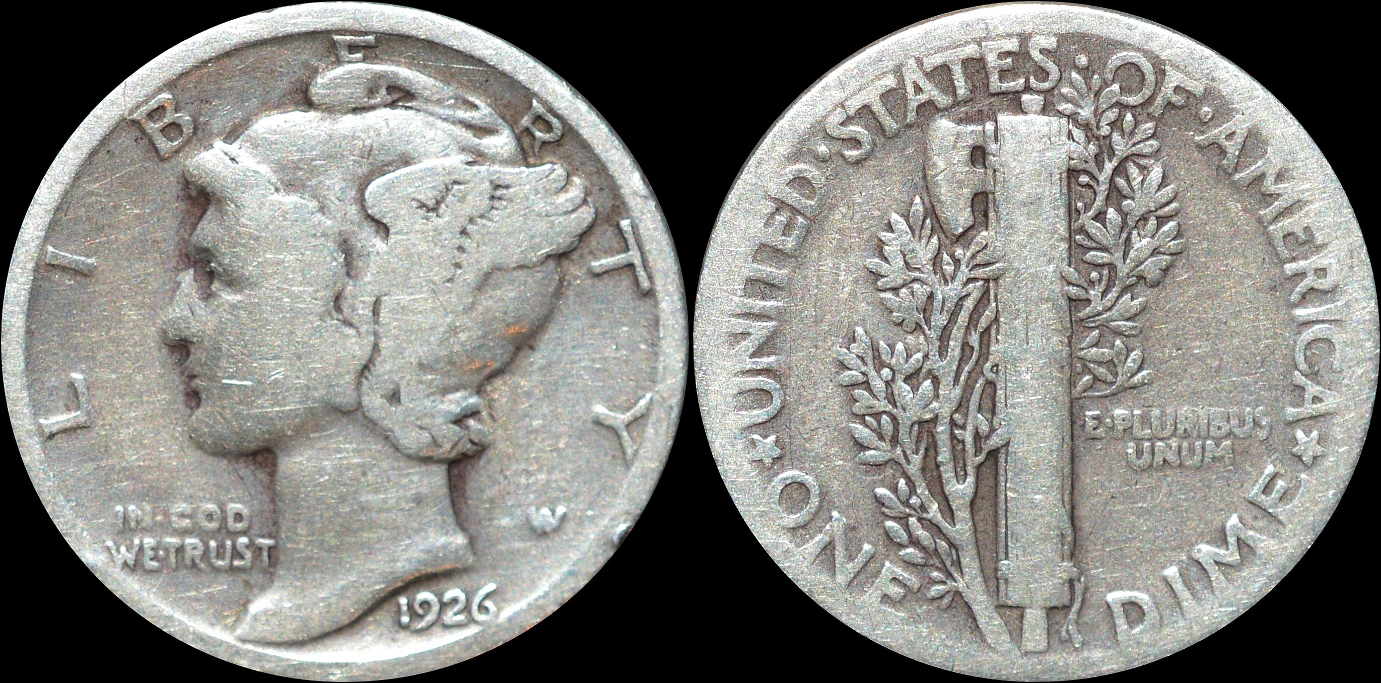 NorCollect: USA 1 Dime 1926 Sølv