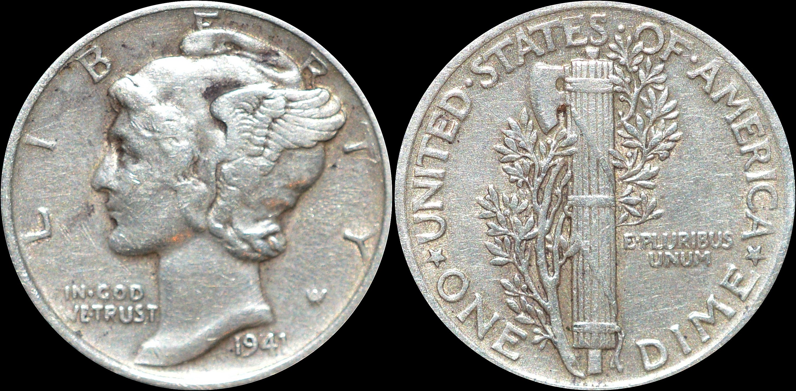 NorCollect: USA 1 Dime 1941 Sølv