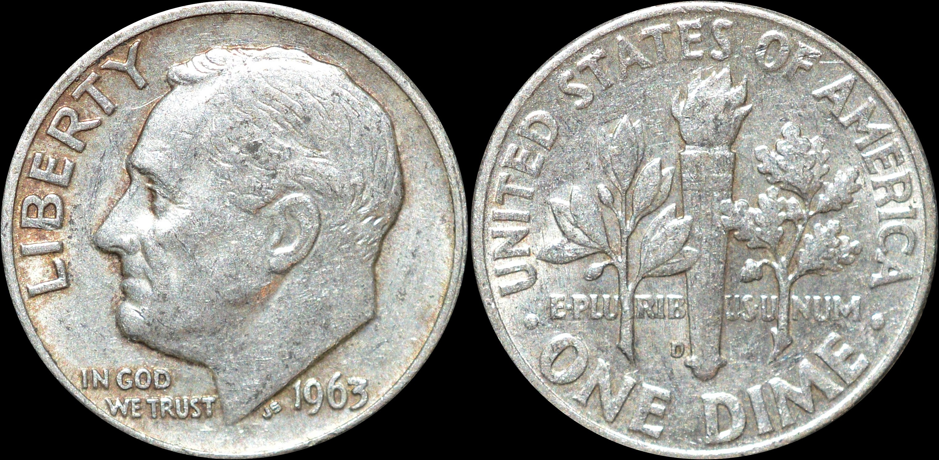 NorCollect: USA 1 Dime 1963 D Sølv