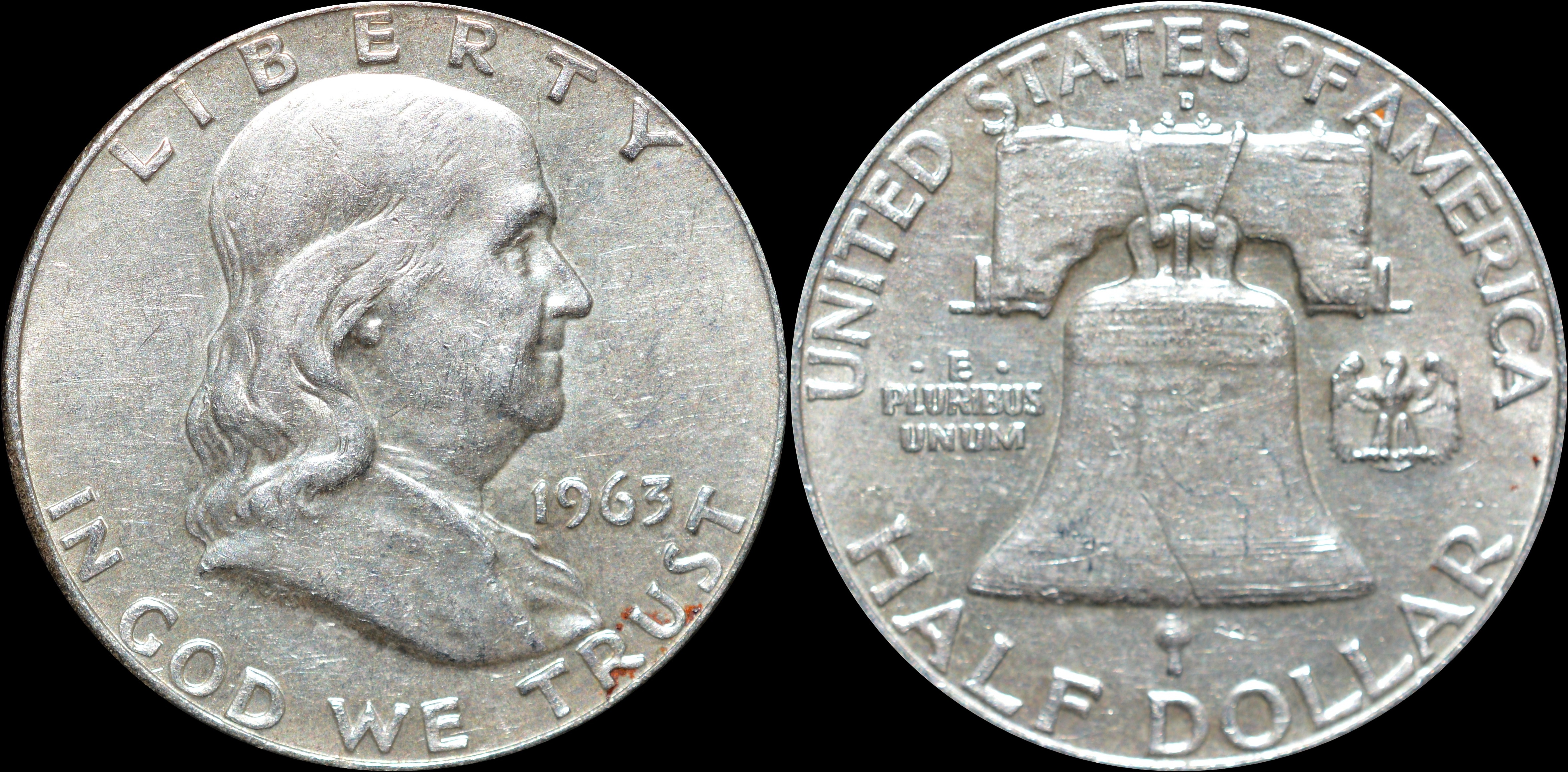 NorCollect:  USA ½ Dollar 1963 D  Sølv
