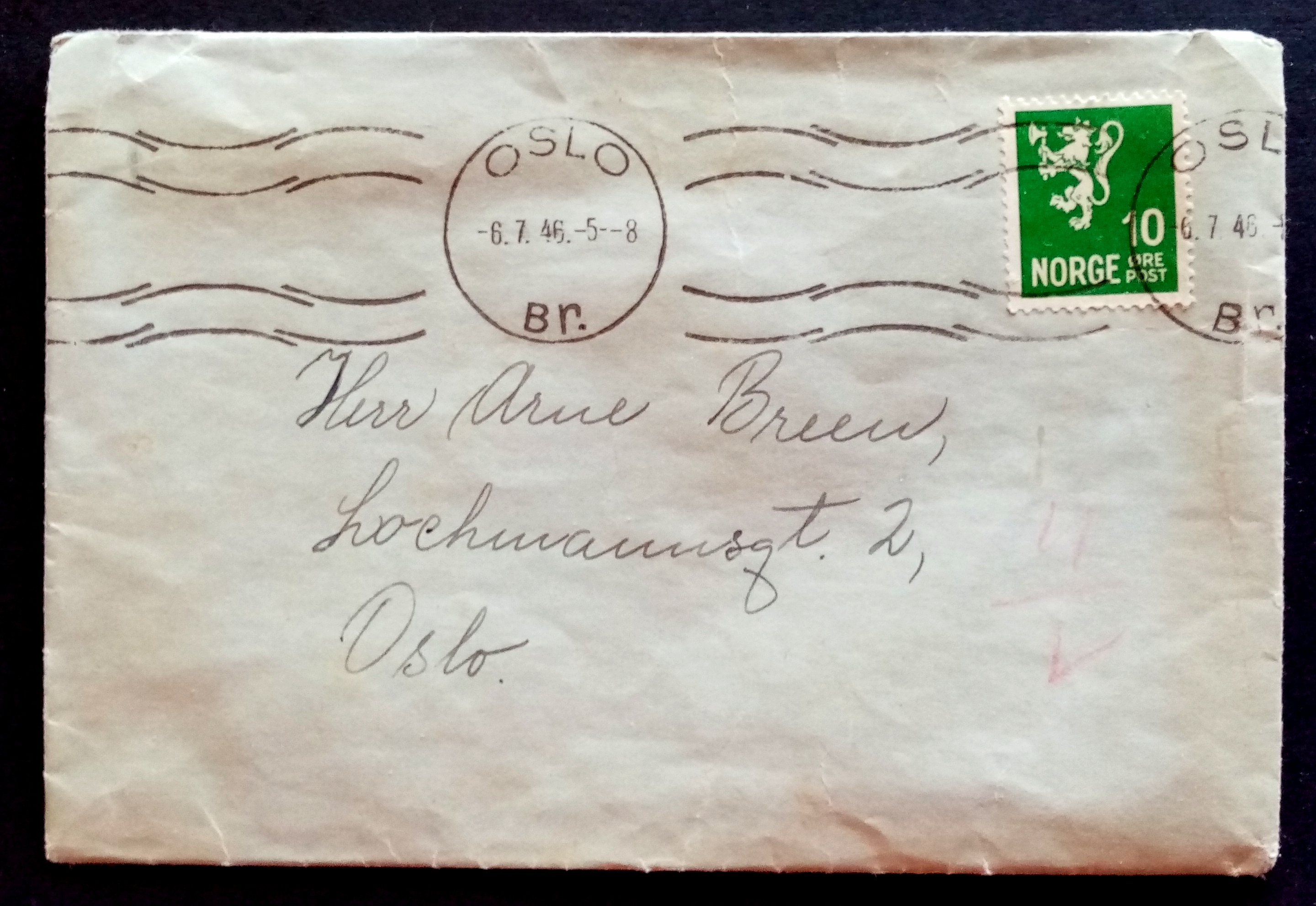 Brev - OSLO. 6.7.46.
