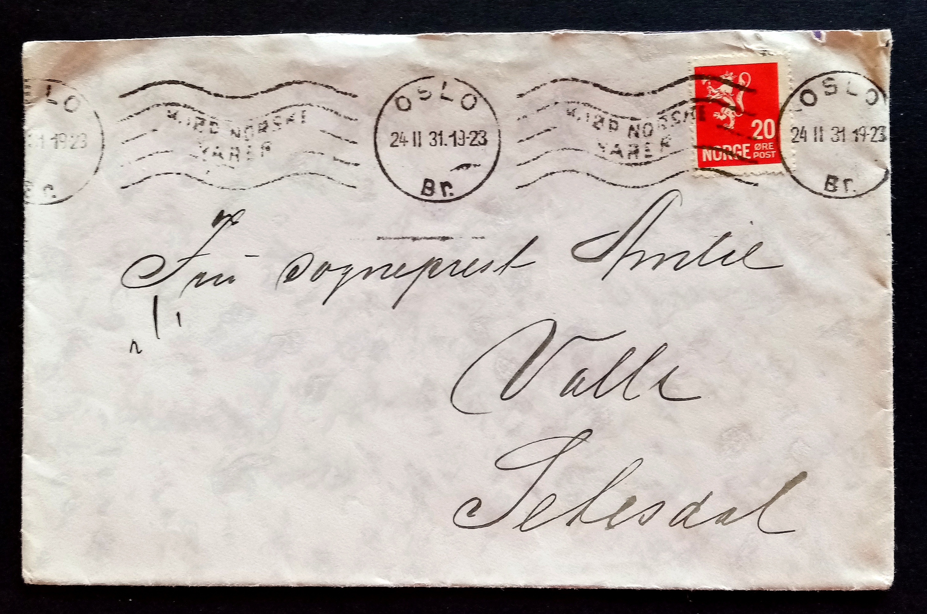 Brev - OSLO. 24.II.31.