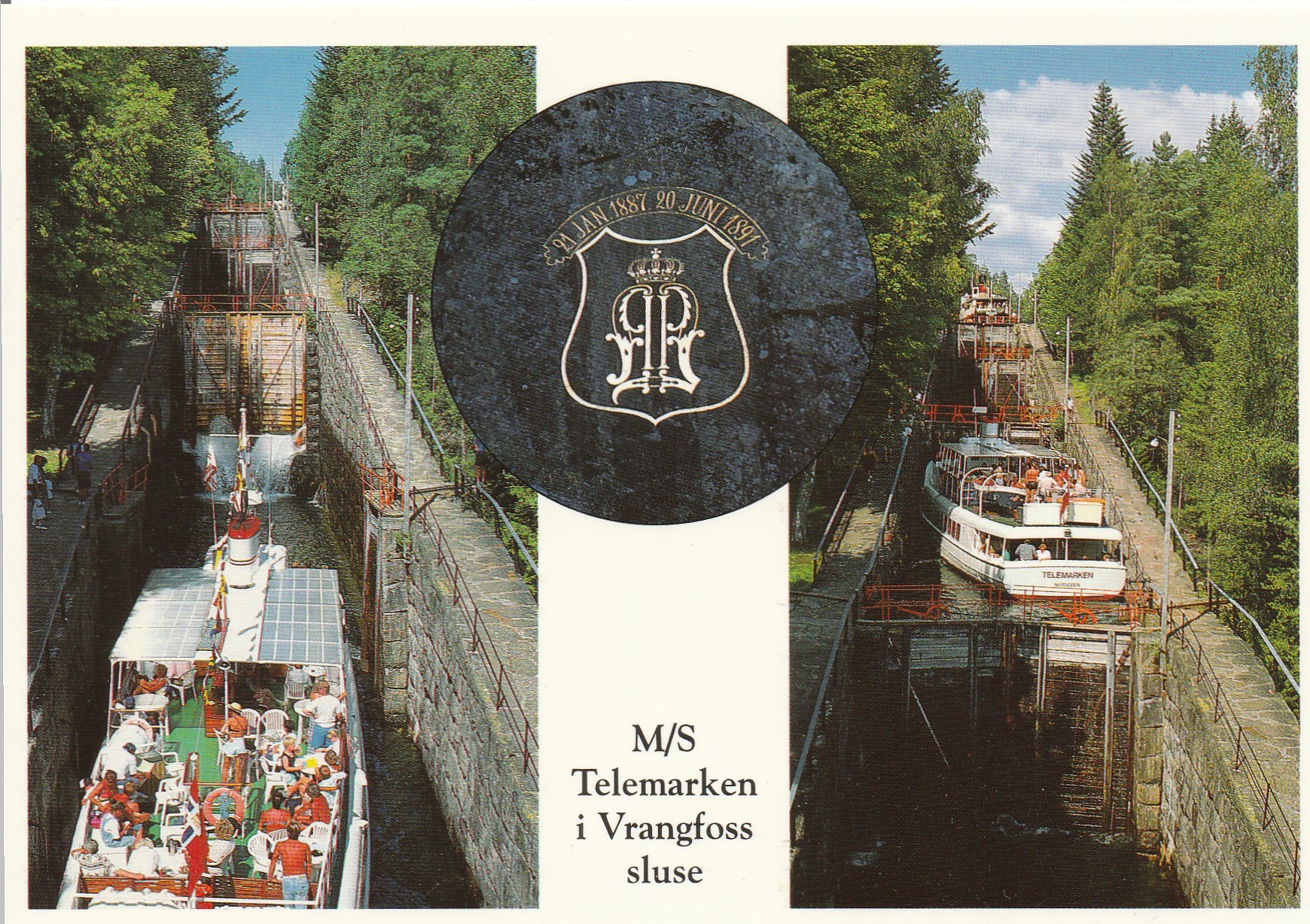 M/S Telemarken i Vrangfoss sluse.  Nordahl 2617