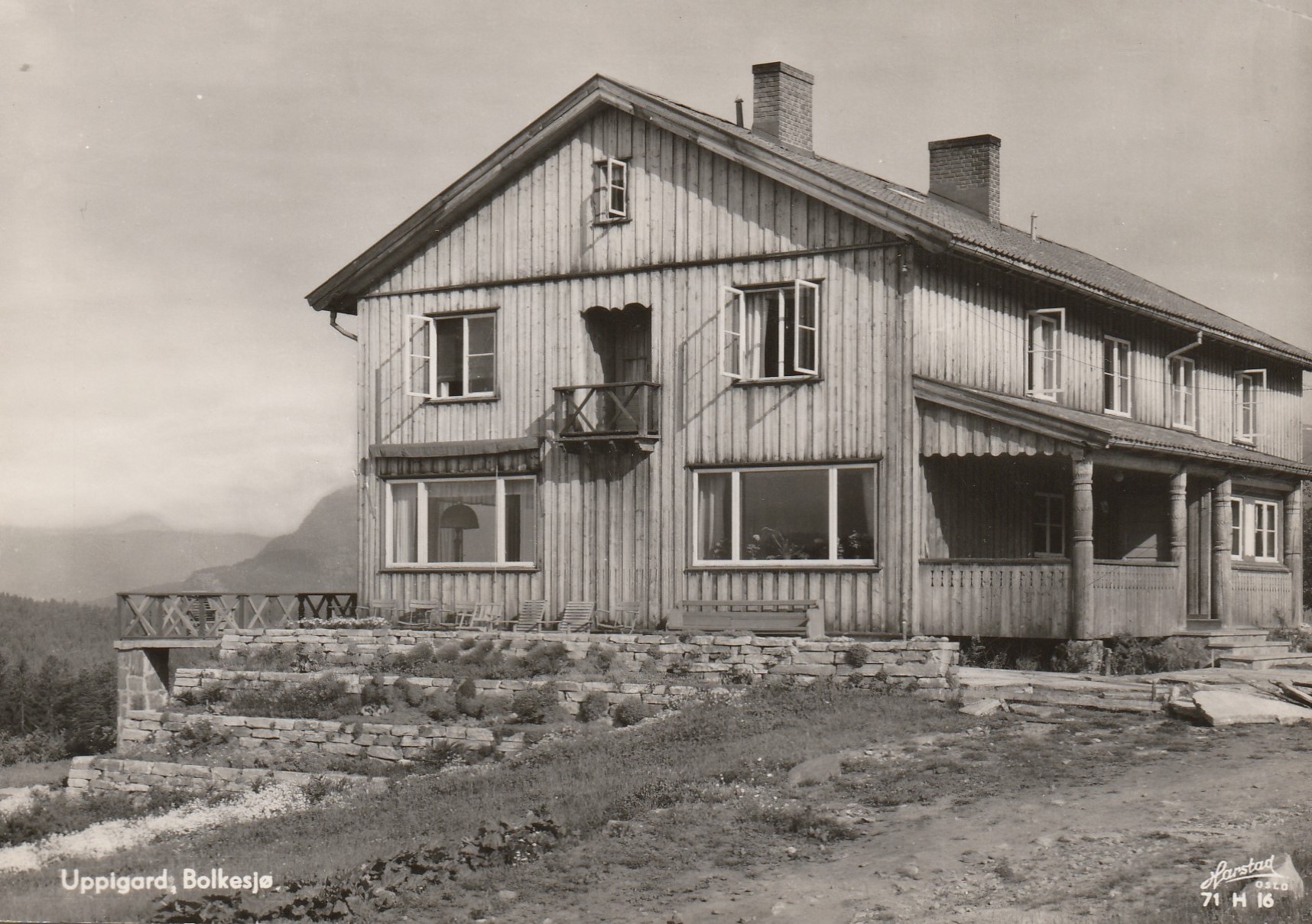 Eldre kort fra Uppigard, Bolkesjø. Harstad 71 H 16