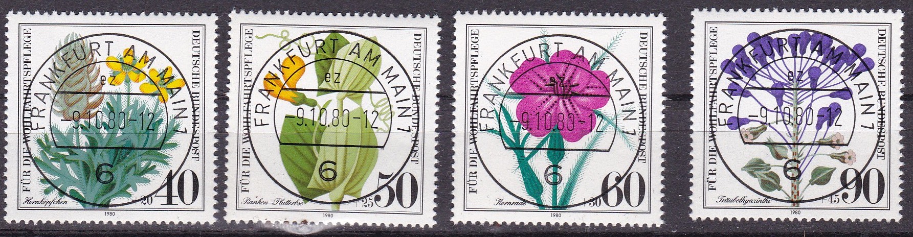 BRD 1980. Michel # 1059-1062. Stemplet serie