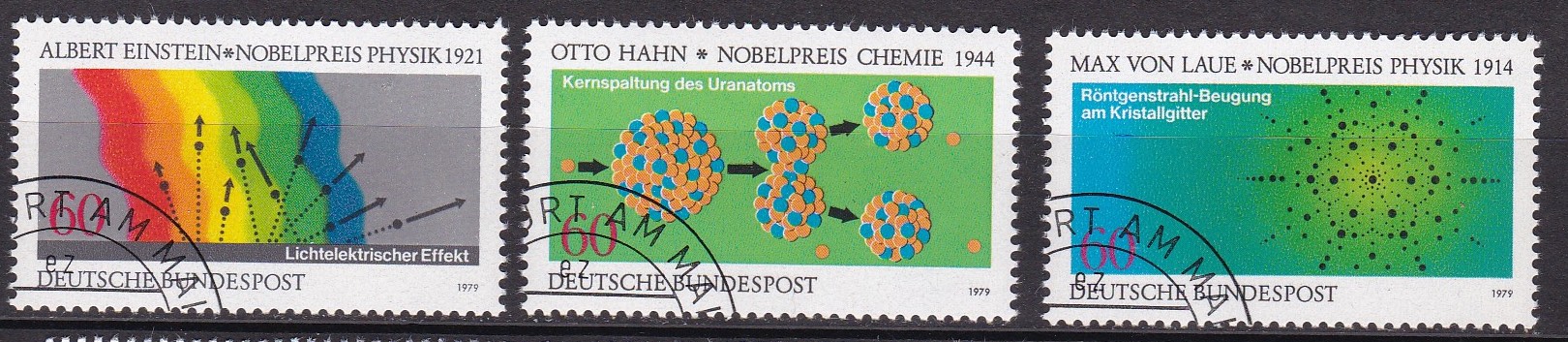 BRD 1979. Michel # 1019-1021. Stemplet serie