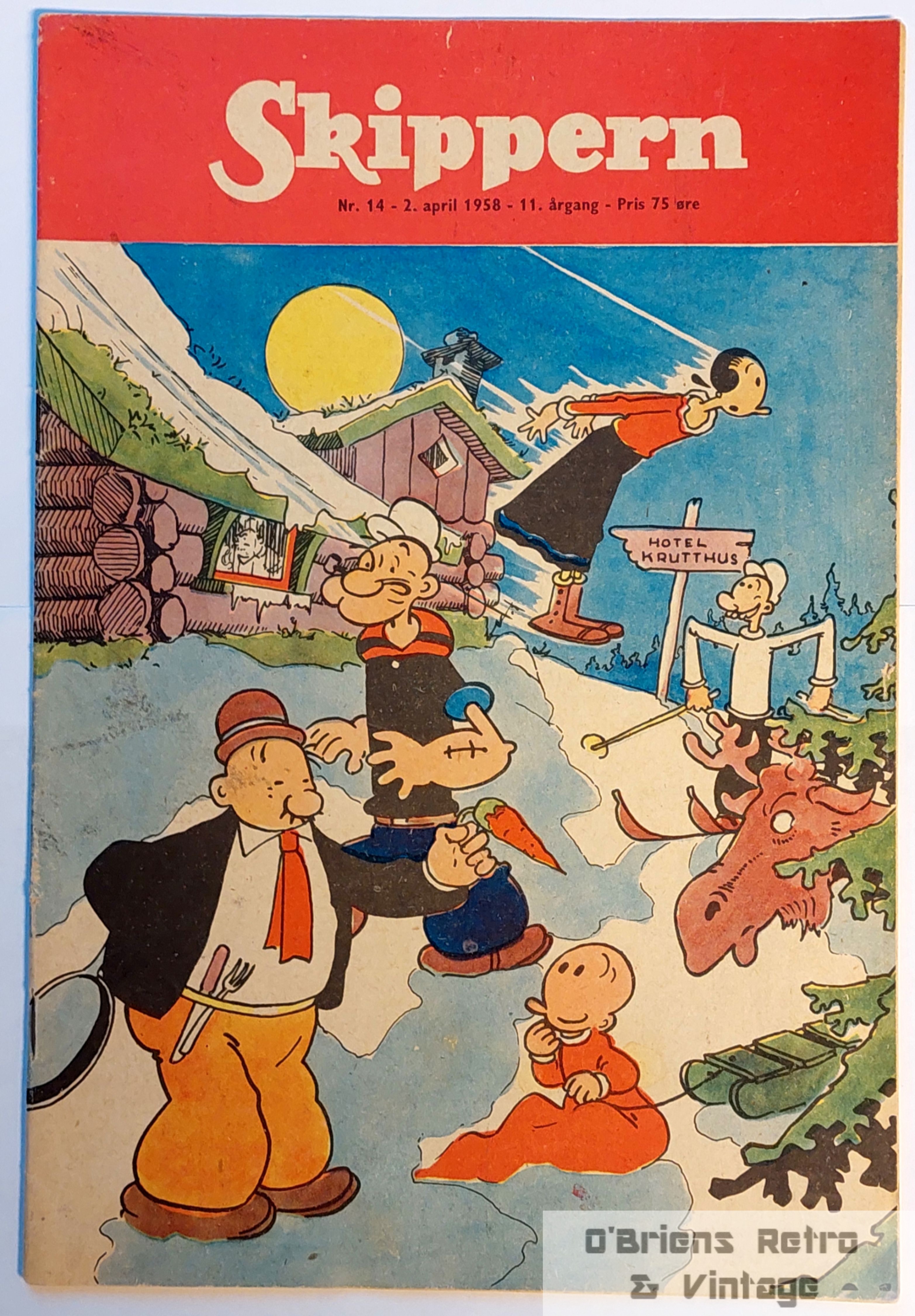 Skippern - 1958 - Nr. 14 - Med påskeegg-seksjon midt i bladet