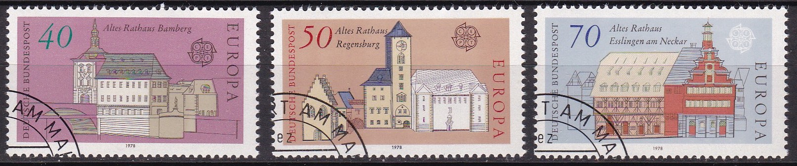 BRD 1978. Michel # 969-971. Stemplet serie
